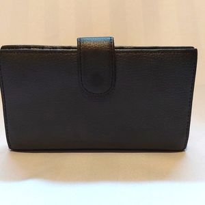 DANIER LEATHER METALLIC WALLET.